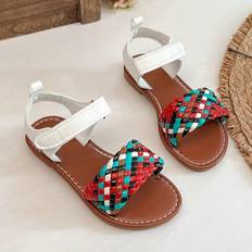 Brown Sandals Shein Summer Bestsellers Color Woven Belt Design - Brown