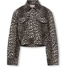 146 Jakker Børnetøj Kids Only Jakke Sandra - Lumi Printed - Ecru/Brokade/Sort