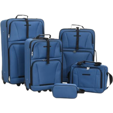 Polyester Resväskeset vidaXL Travel Luggage 5 delar - Blue