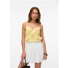 Gul Bluser Vero Moda Vmamina Top Singlet Frill Top - Gul