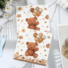 Brown teddy bear Shein Brown Teddy Bear Themed 50pcs 13x13in