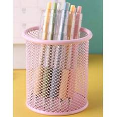 Desktop Organizers on sale Shein Hollow Out Solid Color Pen Holder 1pc