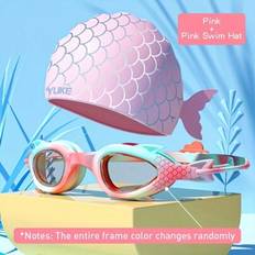 Swim Goggles on sale Shein Waterproof Silicone Swimming Goggles & Cap