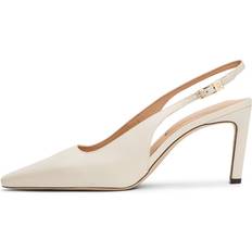 Tommy Hilfiger Højhælede sko Tommy Hilfiger Squared Toe High Heel Slingback - Sand
