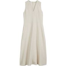 Marc O'Polo Dam Klänningar Marc O'Polo O’Polo Dress Sleeveless Vneck Fit And Dam Stickade Tröjor - Silky Stone