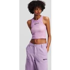 Karl Lagerfeld Dam Linnen Karl Lagerfeld Washed Ribbed Tank Top - Lavendula