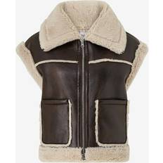 Bruna - Skinn Västar Saint Tropez IsauraSZ Waistcoat - Brun