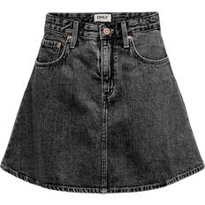 Only Onleden A-nederdel - Washed Black