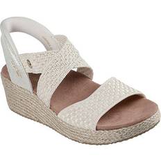 Skechers Heeled Sandals Skechers Beverlee Lux Wedge Sandals - White