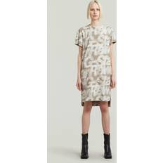 G-Star Kjoler G-Star Printed Loose T-Shirt Dress - Beige/Lysebeige