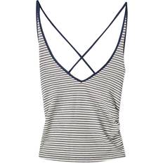 Bådudskæring Toppe Bershka Overdel navy / offwhite - L