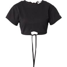 Calvin Klein XXL Toppe Calvin Klein Cropped Tie-Back Top - Black