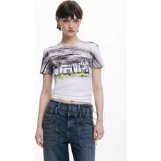 Desigual Överdelar Desigual Short-Sleeve Palm Tree T-shirt