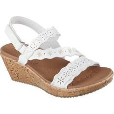 Skechers Heeled Sandals Skechers Beverlee Cherished Aura Wedge Sandals - White