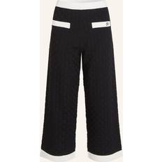 Karl Lagerfeld Dam Byxor Karl Lagerfeld Contrast Piping Knitted Pants - Black