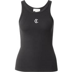 Calvin Klein Black Tank Tops Calvin Klein Ribbed Cotton Logo Tank Top