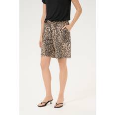 CULTURE Kläder CULTURE Cuhalina Shorts Dam Bermudashorts - Leopard Wash