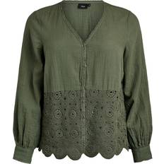 Zizzi Overdele Zizzi Bluse - Oliven