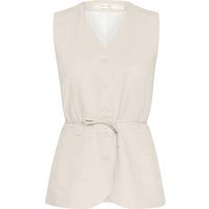 InWear Dame Overtøj InWear Faridaiw Linen Waistcoat - Beige