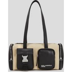Karl Lagerfeld Håndtasker Karl Lagerfeld Utility Canvas Shoulder Bag - Beige