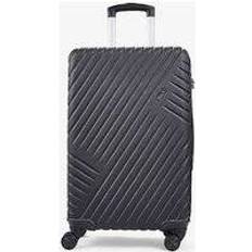 Rock ABS Plastic Suitcases Rock Santiago Medium Suitcase - Black 66cm