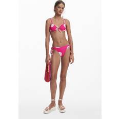 Desigual Dame Badetøj Desigual Bikinitrusse - Fuchsia/Hvid