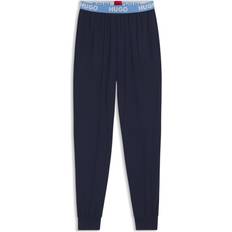 Dam Sovplagg HUGO Cuffed Pyjama Bottoms In Stretch Jersey With Logo Waistband