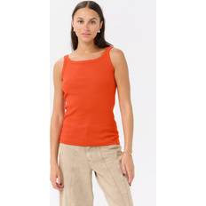 Boat Neck Tank Tops Kaffe Carna Tank Top - Mid Red