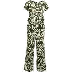 Vila Jumpsuits & Overalls Vila Jumpsuit VIGRAF - Ecru/Mørkegrøn