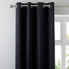 Dunelm Black Curtains Dunelm Solar Black 117x137cm