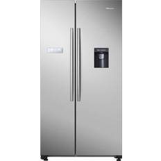 E - Freestanding Fridge Freezers - Side-by-side Hisense RS741N4WCE Stainless Steel