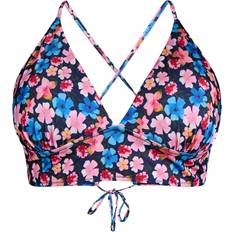 Zizzi Badetøj Zizzi Bikinioverdel Caanne String Top Aop - Flerfarvet