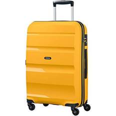 Integrated Luggage Tag Suitcases American Tourister Bon Air Spinner 66cm Light Yellow