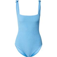 & Other Stories Swimsuits & Other Stories Textured Swimsuit With Knot Detail Blue
