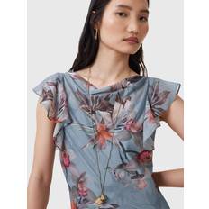 AllSaints Long Dresses AllSaints Flora Printed Maxi Dress - Adena Dusty Blue