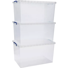 Transparent Interior Details Really Useful Boxes Nesting Box Clear Storage Box 83L 3pcs