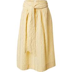 Randiga Kjolar Yas mellow Hw Long Skirt - Kräm