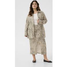 Dame - Uld Jakker Kaffe Curve Overgangsjakke Lisia - Beige