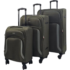 Divider - Soft Suitcase Sets Eagle Soft Light Travel Suitcases Set of 3 - Khaki