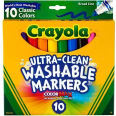 Crayola Ultra Clean Washable Markers Classic Colors Broadline 10pcs