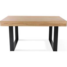 Tables IDMarket A Phoenix 6 Personnes Bois Et Noir 160 cm Table à manger 90x160cm