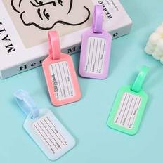 Plastic Travel Accessories Shein Macaron Color Luggage Tag