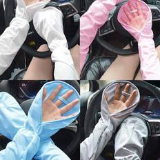 Pink Arm & Leg Warmers Shein Driving Sun Protection Sleeves - Summer Ess