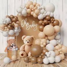 Brown Balloons Shein Cute Balloon Arch Kit Brown And Sand White