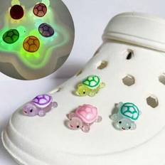 Shein Glow-In-The-Dark Cute 3D Turtle Detachable Shoe Charms 4pcs