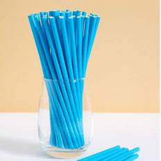 Paper Straws Shein Disposable Paper Straws 100pcs Blue