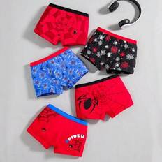 Underwear Children's Clothing Shein School Boy Lingerie Traceable Cotton Comfortable Print 5-Pack Boxer Briefs