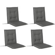 Chair Cushions OutSunny Set of 4 Garden Outdoor Seat Pads Light Chair Cushions Grey