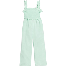 Old Navy Sleeveless Smocked Ruffle-Trim Jumpsuit - Girls