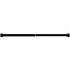 GoodHome Araxos Matt Black Extendable Single Curtain Pole Set 600mm-900mm Dia 28mm
